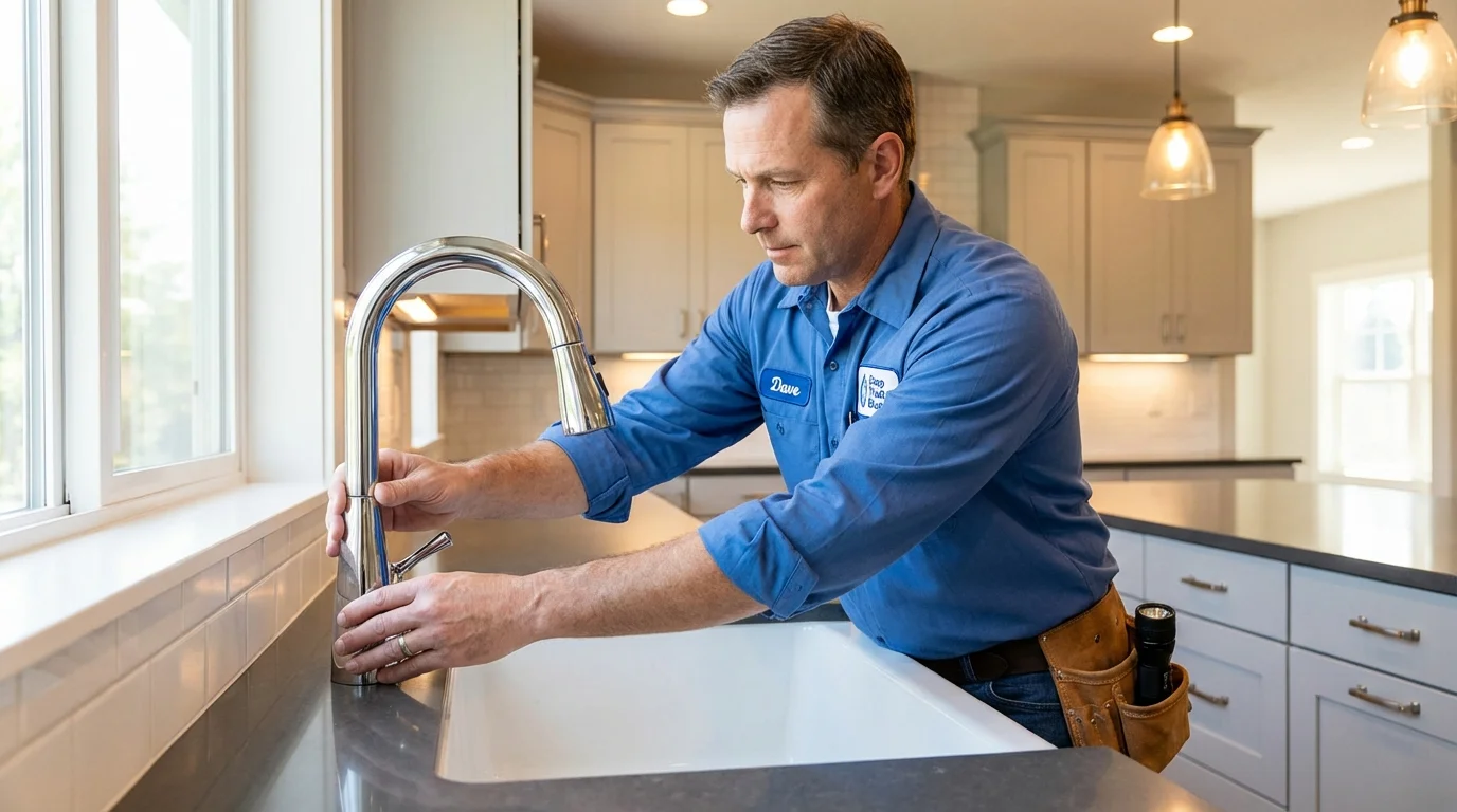 Kitchen faucet installation by Johns Plumbing LLC in Depoe Bay