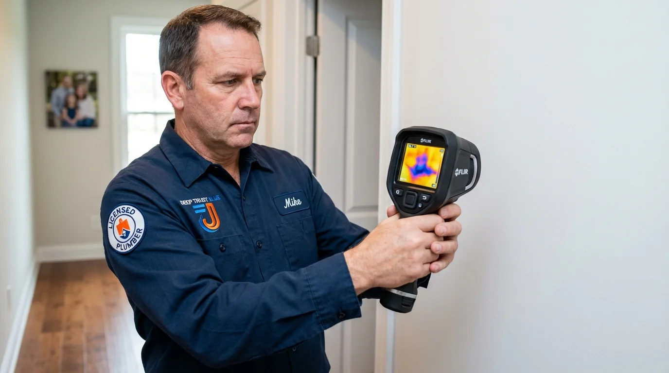 Thermal imaging leak detection by Johns Plumbing LLC in Depoe Bay
